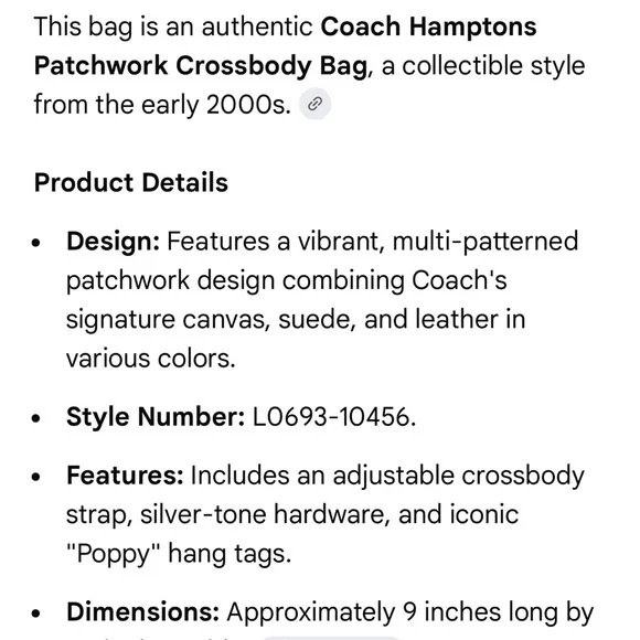 Coach Hamptons Patchwork Crossbody Bag - Picture 11 of 11